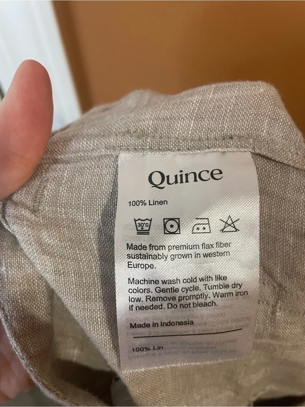 Quince 100% European Linen Patch Pocket Wide Leg Pants in Flax Size 6